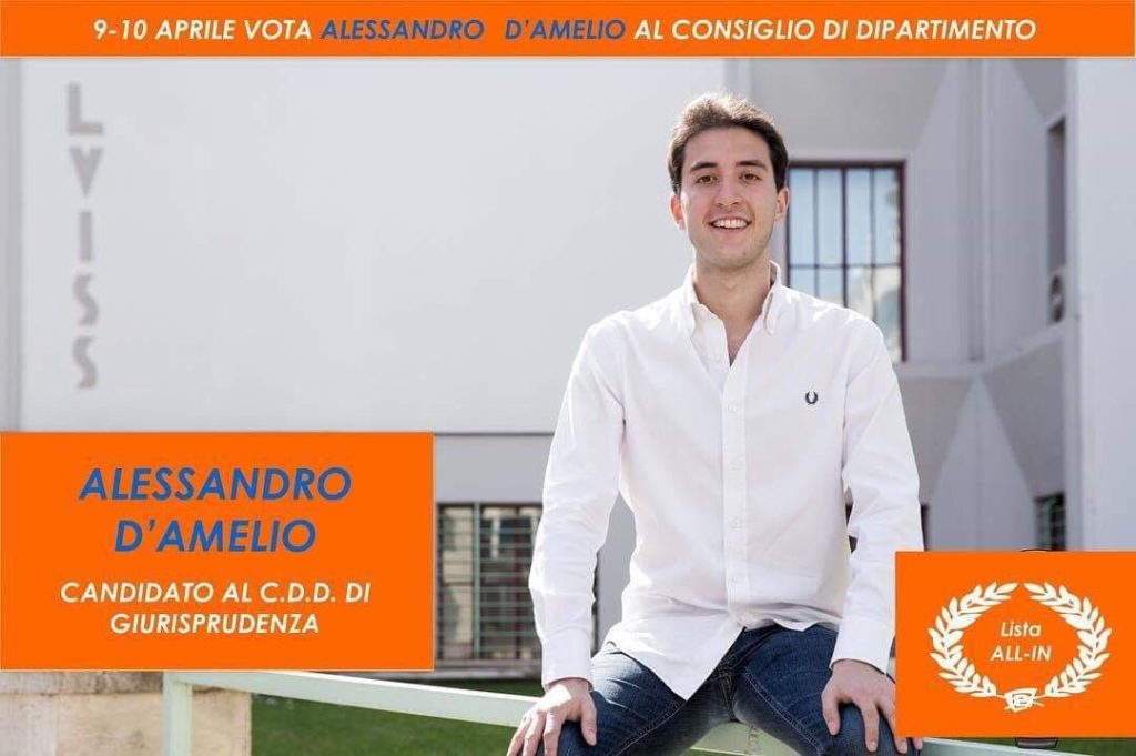 Intervista ad Alessandro D’Amelio: Candidato al CDD di Giurisprudenza